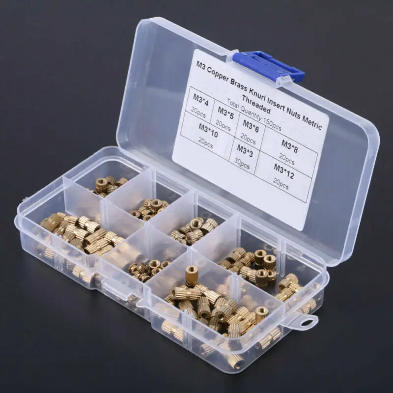 

Brand New M3 Brass Threaded Heat Insert Plastic Assortment For 3D Printing Metal Supplies Knurled Nut Fastener Hooks Plastic