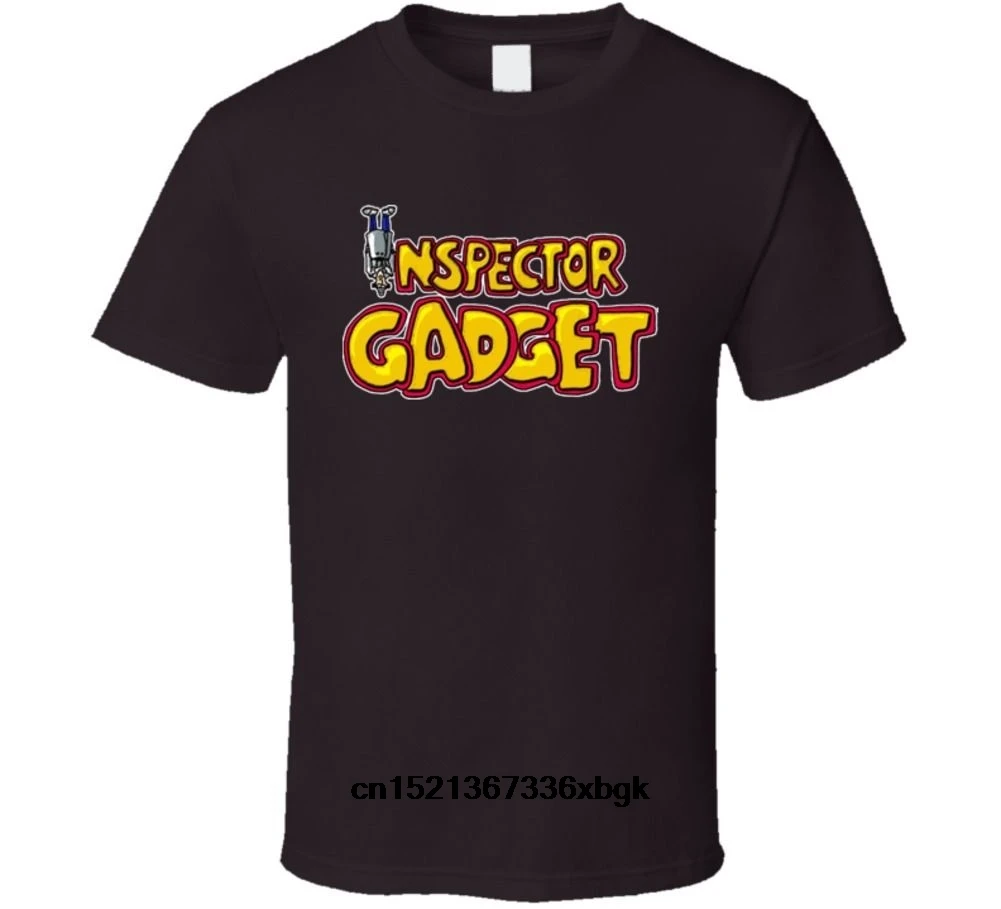 Inspector Gadget 80 Cartoon T Shirt - Brown for Man Hipster O-Neck Causal Cool Tops Short Sleeves Cotton T-Shirt | Мужская одежда