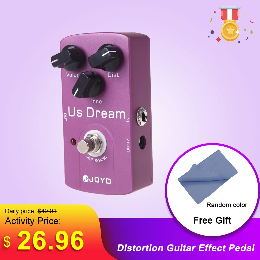 

JOYO JF34 Distortion Guitar Effect Pedal High Gain Distortion Effect Guitar Pedal True Bypass Effects Guitar Accessories & Parts