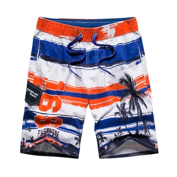 

Leisure Men's Fashion Print Beach Shorts 2020 Summer Board Trunks Quick Dry Elastic Waist Shorts Male Pants