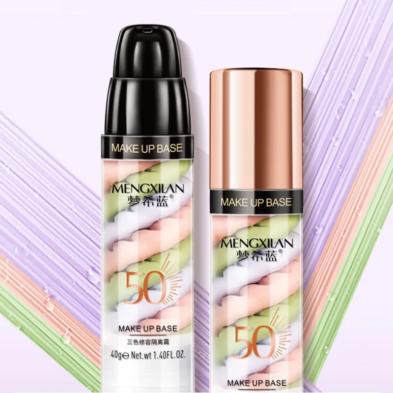 

3-Color Makeup Primer Moisturizing Oil-control Cover Blemishes Even Skin Color Isolation Cream N