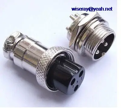 

DHL/EMS 100sets GX16- 3Pin Aviation Plug 16mm Male Female socket Panel Power Chassis Metal-A7