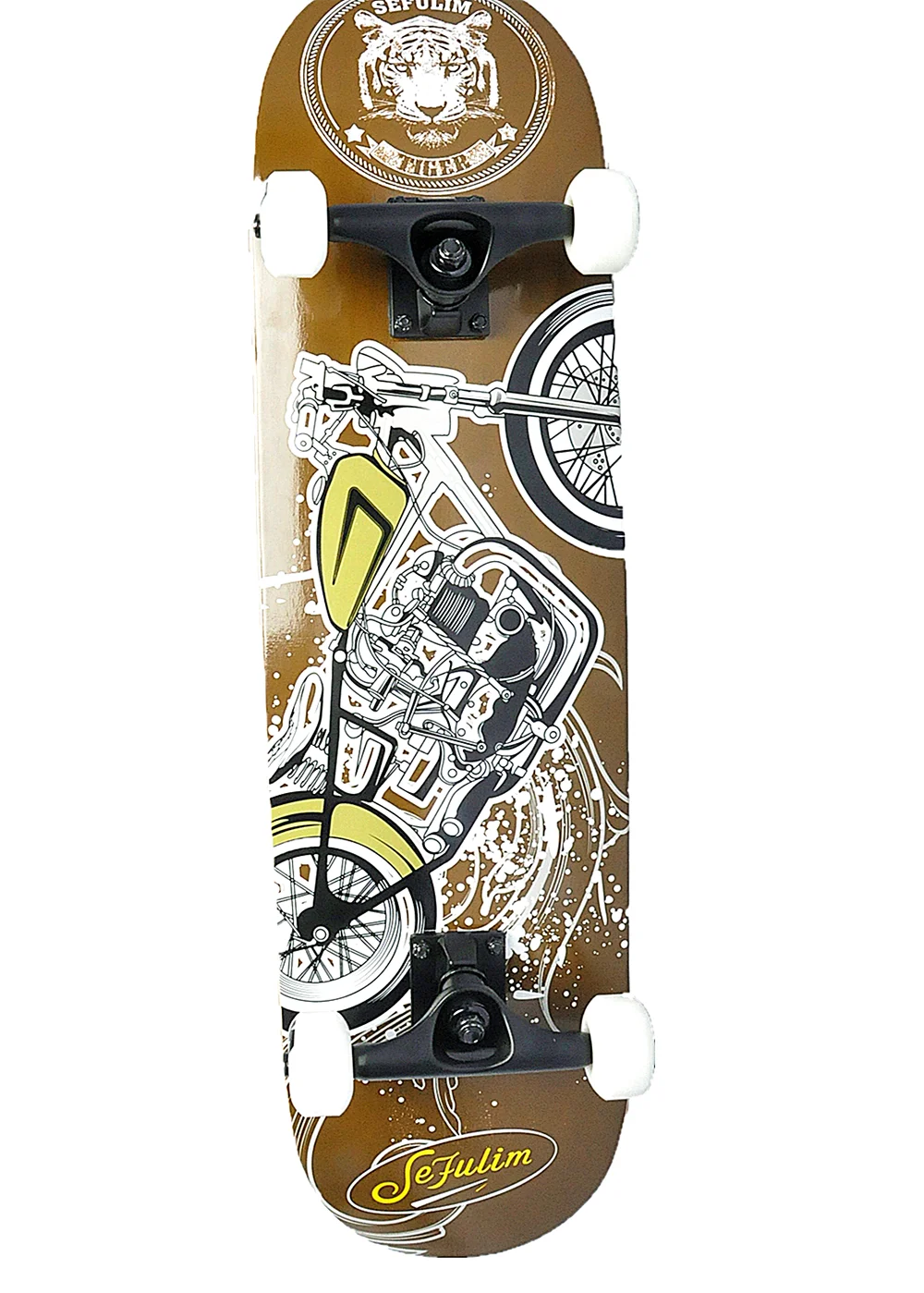 Details about   sefulim 31"x8" Complete Skull Skateboards Outdoor Street Concave Skateboard Gift 