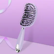 Cepillo profesional de nailon para masaje del cuero cabelludo, herramientas de peinado para desenredar el pelo rizado, 5 colores, novedad