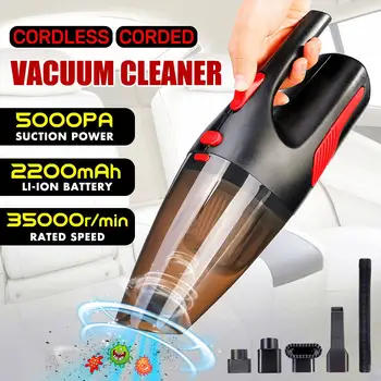 

Portable Wireless Wired Handheld Vacuum Cleaner 120W 12V Car Office Home Cleaning Tools Wet & Dry Dual Use Cleaning Supplies