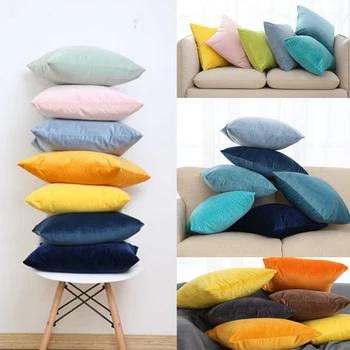 

Blue Pink Super Softer Velvet Home Decor Pillow Cover Grey Green Velour Cushion Cover Home decorative pillowcase 30x50cm