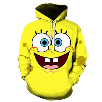 

Spongebob Squarepants 3D Hoodie Bonito Para Homem E Mulher Hoodies Primeira Escolha Roupas Para Primavera E Outono Streetwear Mo