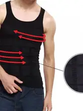 Venda quente masculino fitness corpo moldar colete cinto de barriga camisa confortável colete apertado roupa interior s xxxl