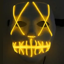 Поколение жира светодиодный светящаяся маска El маска поперечная граница мяч Праздничная Вечеринка призрак танцевальный коврик маска на лицо