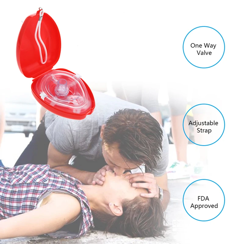 CPR Resuscitator Rescue Emergency First Aid Masks Breathing Mask Mouth Breath One-way Valve Tools | Безопасность и защита