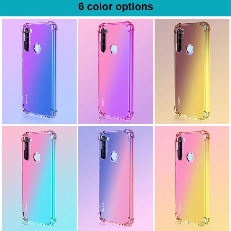 Чехол для Xiaomi Redmi Note 8 Pro противоударный чехол из ТПУ с градиентными цветными