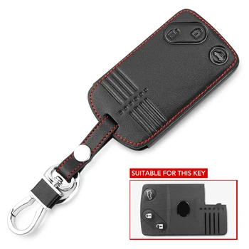 

Leather Car Key Case For Mazda 5 Premacy 8 M8 CX7 CX9 RX8 RX-8 Miata MX5 Verisa Cover Keyless Remote Fob Shell Skin Protector