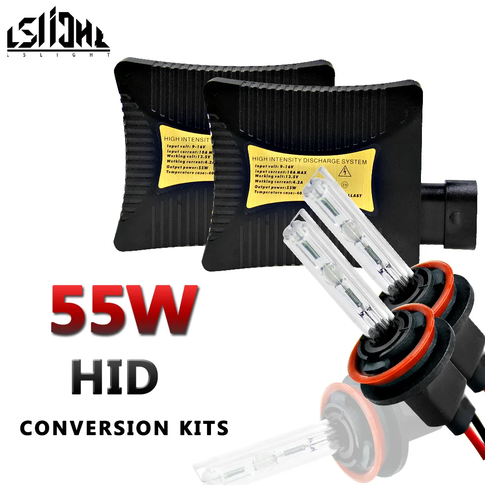 Комплект ксеноновых ламп HiD 55 Вт Ксеноновые балластные лампы H4 H7 H11 H13 9004 9005 9006 3000K