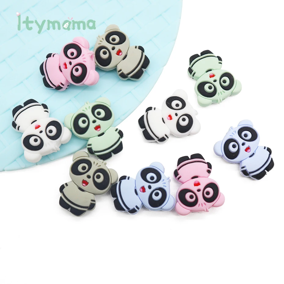 Itymama, 5 шт., пищевые силиконовые бусины с рисунками из мультфильмов, детский Прорезыватель с жемчугом, Прорезыватель для зубов, сделай сам, соски, клипсы, цепочки, бусины, мини Силиконовый Прорезыватель
