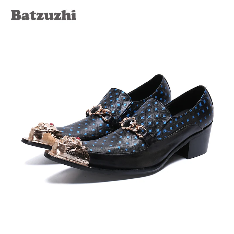 Batzuzhi/итальянские кожаные мужские модельные туфли винтажные деловые с острым