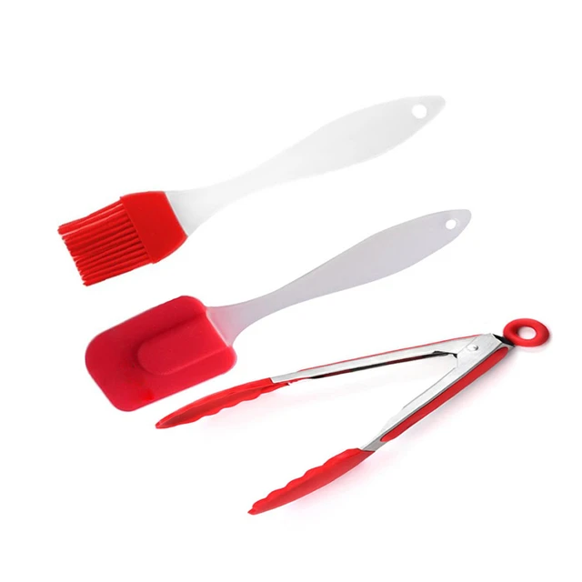 Lot de Pinces et Pinceau Silicone Barbecue