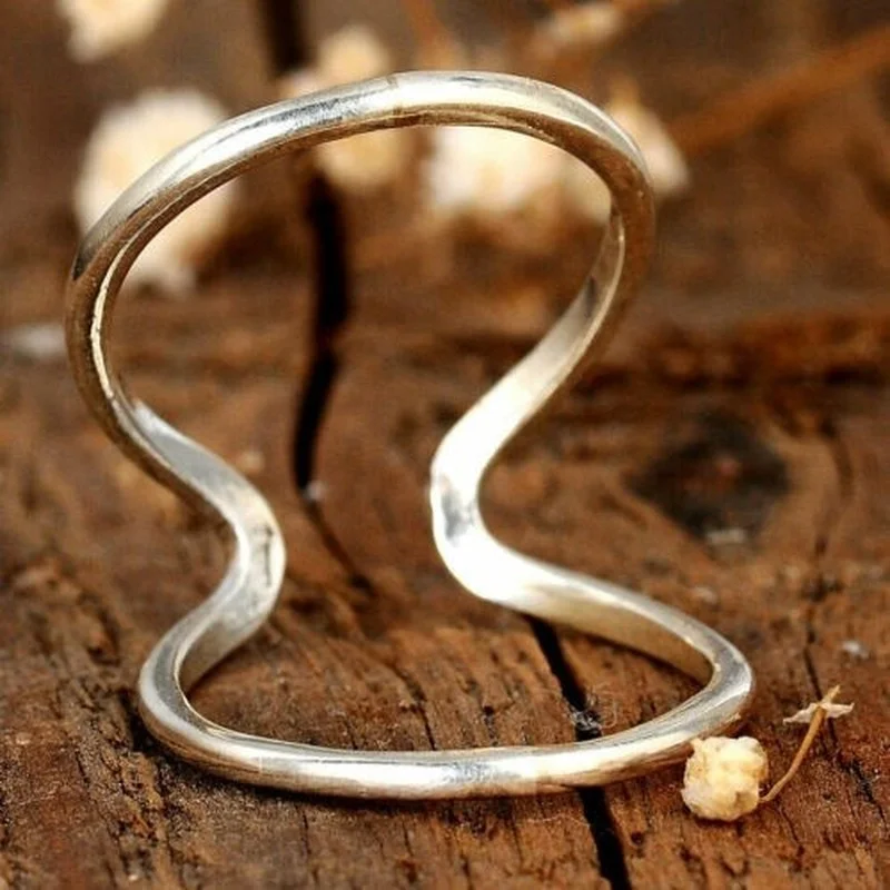 ANTIQUE DESIGN Arthritis Splint Ring Sterling Silver Knuckle Thumb Simple Meditation Statement Jewelry | Украшения и аксессуары