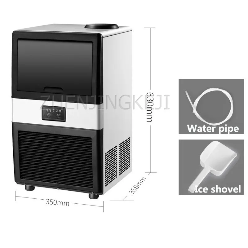 Home Ice Maker Mini Intelligent Fully Automatic 45KG Business Machine Dorm Room Barreled Water Fast Ice Making Frozen Appliances 3