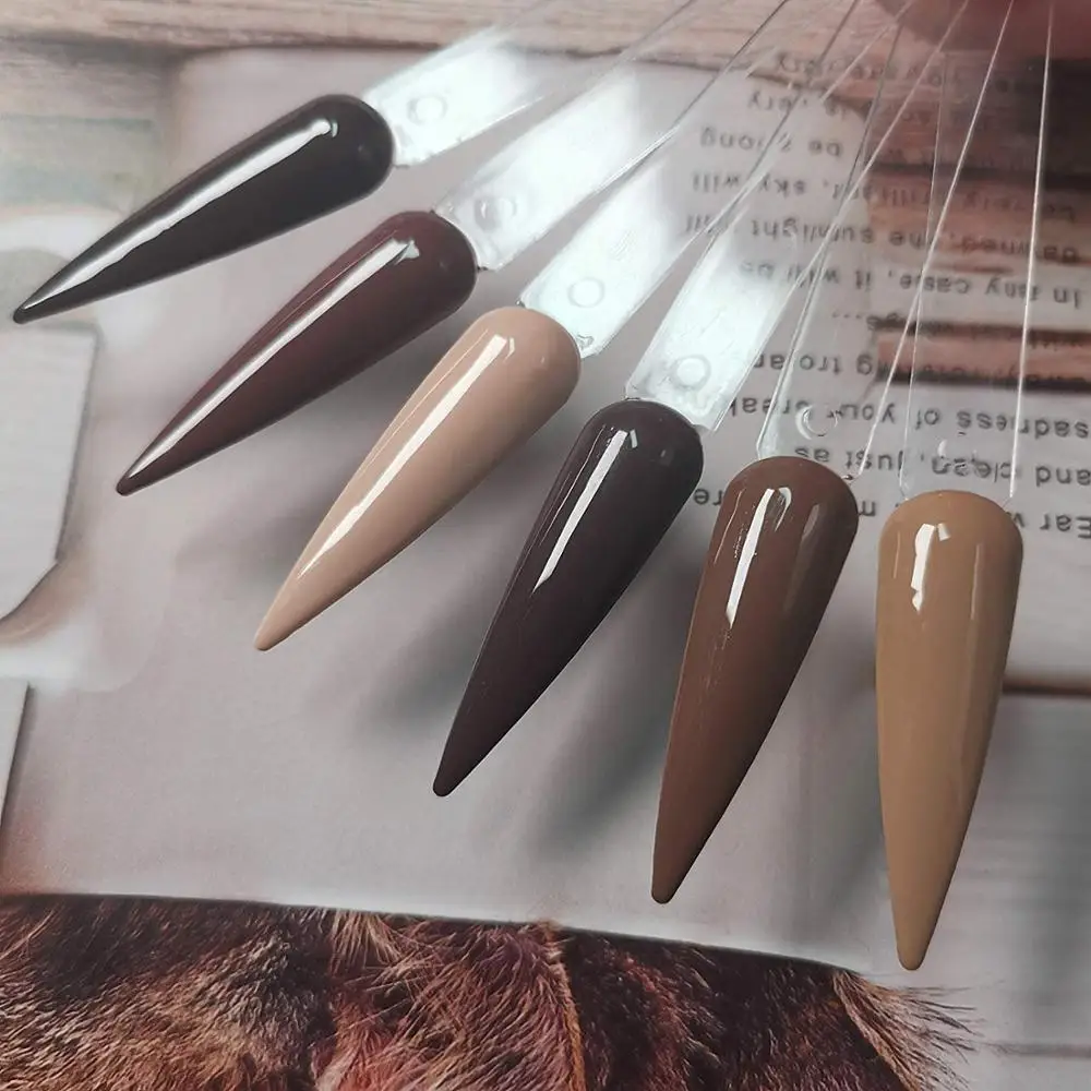 Makartt Комплект гель лаков для ногтей 6pcs УФ классический коричневый цвет Базовое