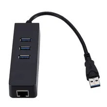 3 Ports USB3.0 HUB Type C To Ethernet LAN RJ45 Cable Adapter Network Card High Speed Data Transfer Adapter For PC Macbook