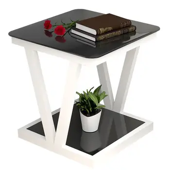 

Side a few simple glass mini small tea table small square corner a few sofas next to the small table bedroom bedside table