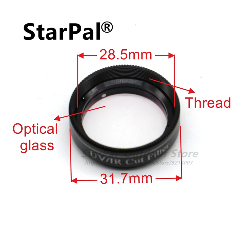 StarPal 1.25 Inch UV/IR CUT FILTER for CCD Camera Telescope Eyepiece