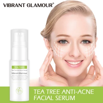 

VIBRANT GLAMOUR Tea Tree Anti-Acne Facial Serum Shrink Pores Treatment Acne Oil-control Moisturizing Face Essence Liquid Care