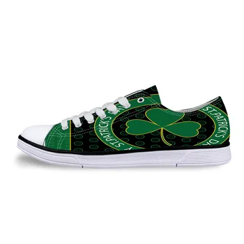 

Lucky Clover Unisex Canvas Shoes For Men Classic Flats Canvas Shoes Teen Boys Studnets Low Top Sneakers