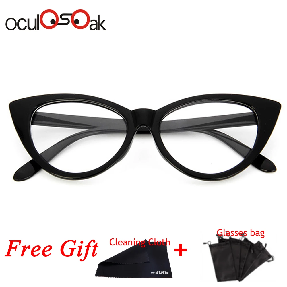 2019 New Sexy Cat Eye Optical Glasses Women Transparent Eyewear Brand Designer Vintage Clear Eyeglasses Frame oculos | Аксессуары для