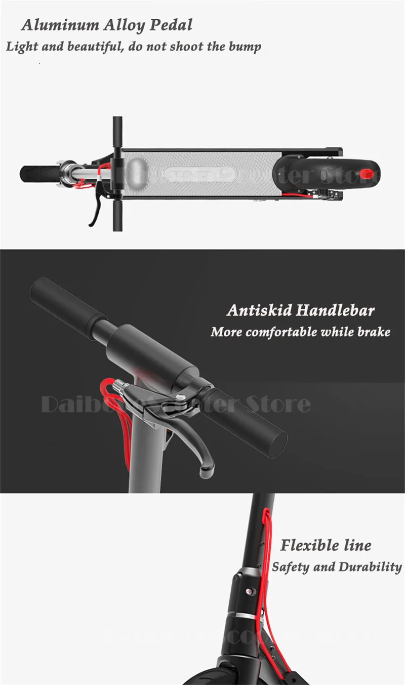 Daibot Electric Scooter 350W Two Wheel 10 Inch 36V Foot Control Acceleration Portable Foldable Electric Skateboard For Adults    (3)