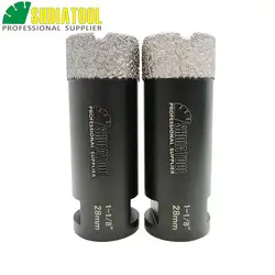 DIATOOL 2pcs 28mm Vacuum Brazed Diamond Dry Drilling Bits Dia 1-1/8" Drill Core Bits 5/8-11 Connection For Ceramic Tile Granite