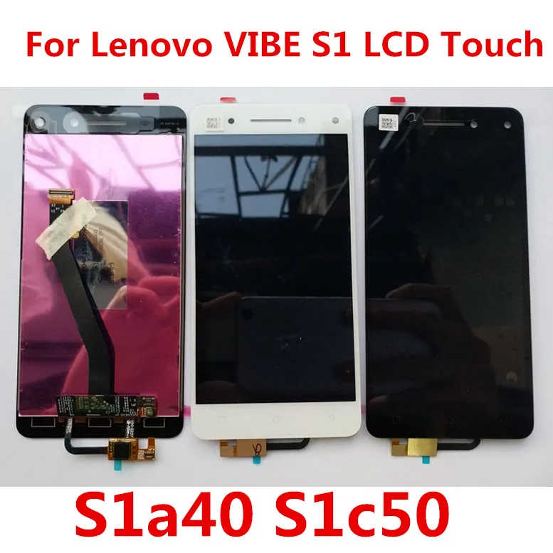 

JIEYER Tested Well Glass Panel For Lenovo VIBE S1 S1a40 S1c50 LCD Display Touch Screen Digitizer Assembly Sensor+ Frame