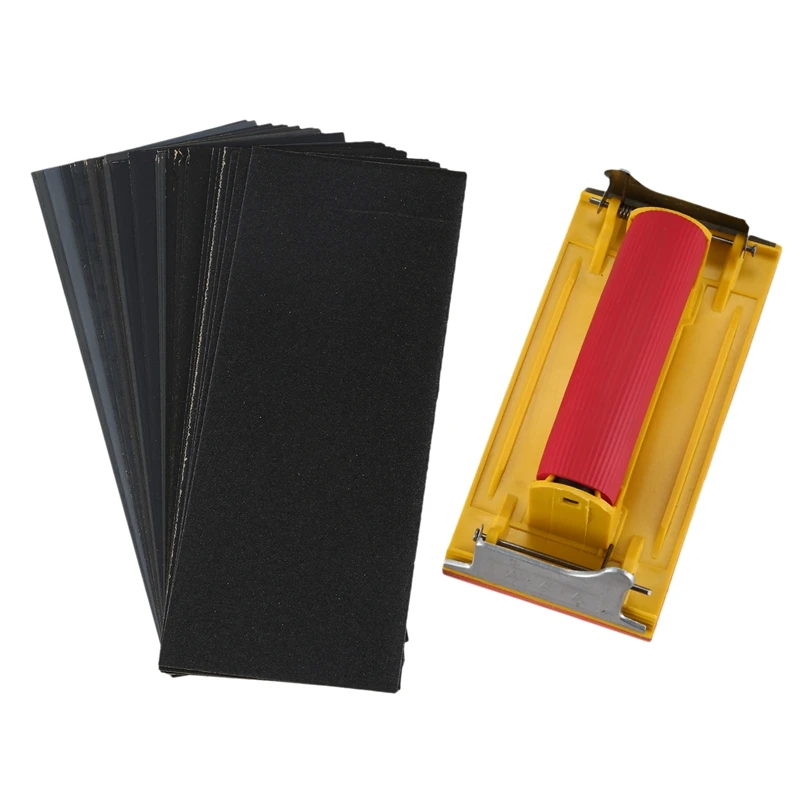 GTBL 36 Pcs Dry And Wet Sandpaper + Sponge Handle Sanding Sheets