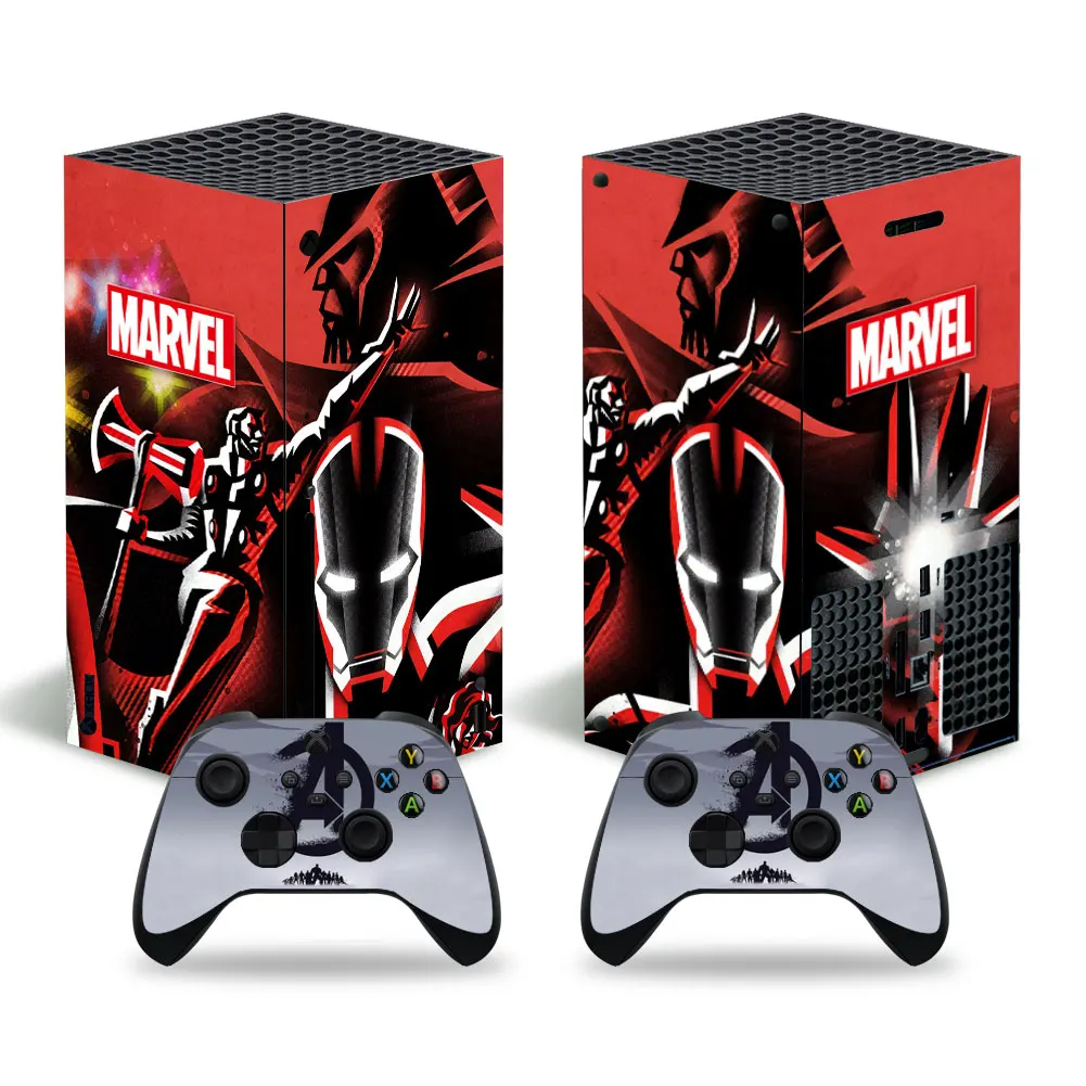 2021 Marvel Iron Man Skin Sticker Decal Cover for Xbox Series X Console and 2 Controllers Xbox Series X Skin Sticker Vinyl 