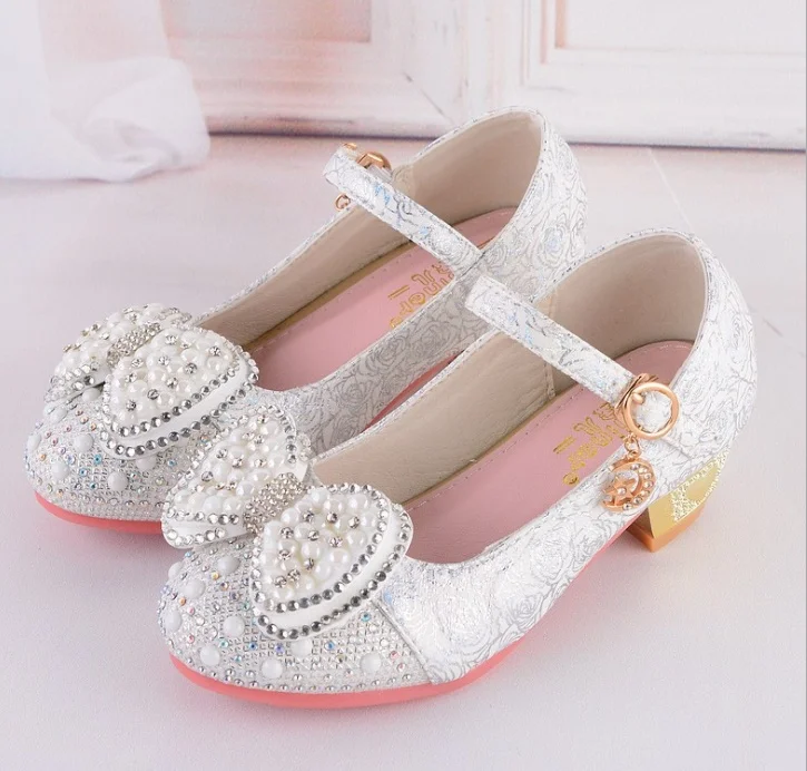 Hot Sale Autumn Girls Leather Shoes Girl Party Kids Girl Dance Princess Shoes Flower Children Wedding