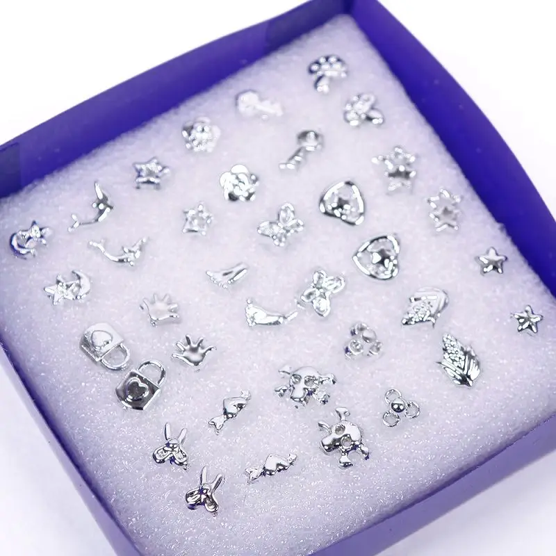 18 пар посеребренные серьги гвоздики в виде звезды/сердца/Луны|earrings owl|earring gaugesearring