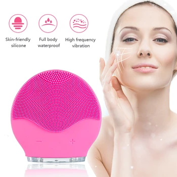 silicone face cleansing brush facial cleanser pore щетка для лица cepillo Electric Facial Cleansing Face Washing Brush VIPdrop 1