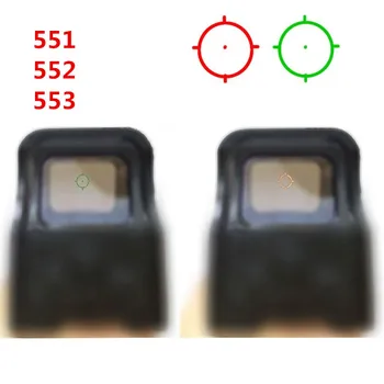 

551 552 553 Holographic Red Green Dot Sight Rifle Scope with 20mm Rail Mounts for Airsoft