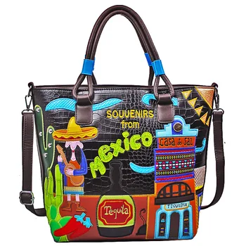 

New Female Bag Retro Crocodile Pattern shoulder Diagonal Bag Fashion Contrast Color Creative Bag Large Capacity Trendy Bag