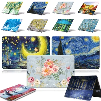 

For HUAWEI MateBook X Pro 2019 13.9/MateBook 13 14/MateBook D 14 D 15 -Print Painting PC Shell Laptop Anti-Scratch case Cover