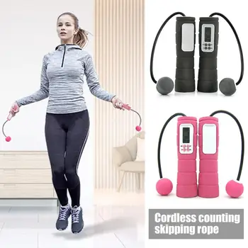 

Jump Rope Digital Counter for Indoor/Outdoor Fitness Training Boxing Adjustable Calorie Skipping Rope Workout Wireless for Adult