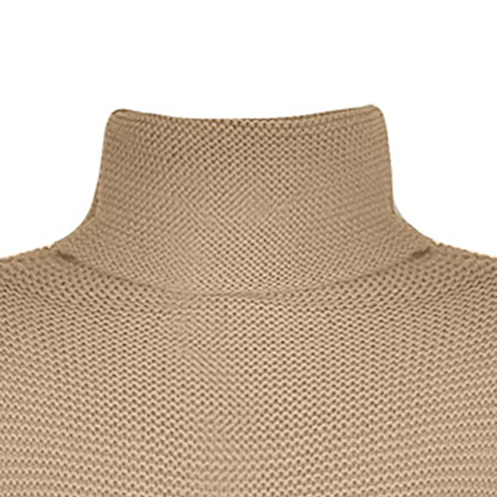 JAYCOSIN Women Oversize Basic Knitted Sweater Female Solid Turtleneck Collar Pullovers Warm Fashion OL Commuting Pure Color