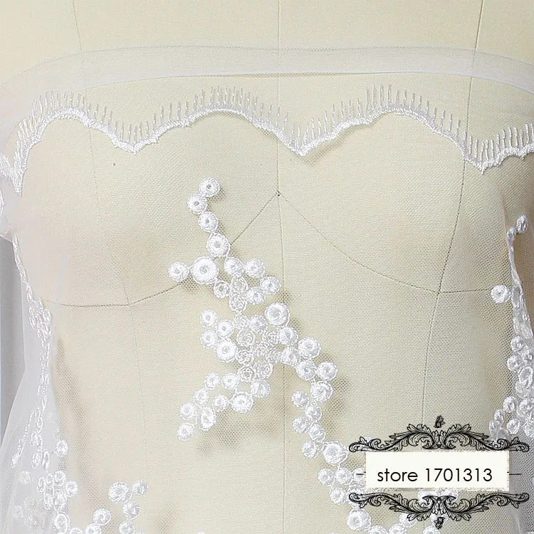 embroidery lace fabrics for wedding dresses 5