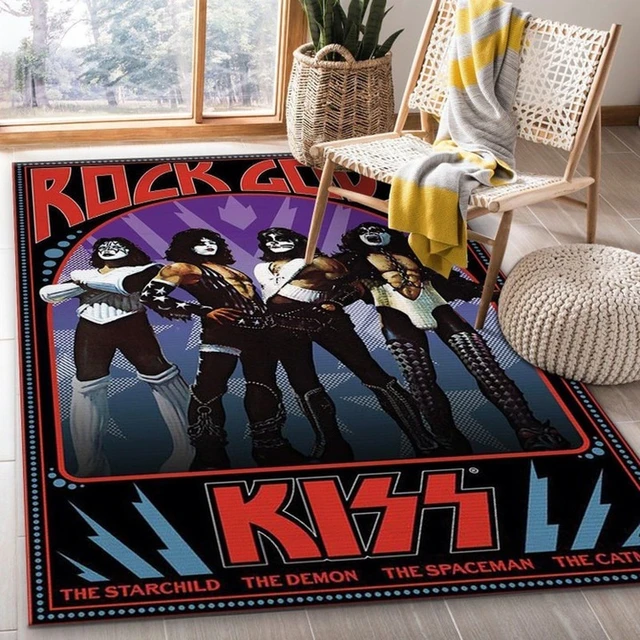 Alfombra de banda musical para sala de estar, felpudo grande, rectangular,  suave, Rock and Roll AC-DC - AliExpress