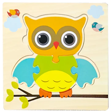 Baby Toys Wooden 3d Puzzle Tangram Shapes Learning Cartoon Animal Intelligence Jigsaw Puzzle Toys For Children Educational 22