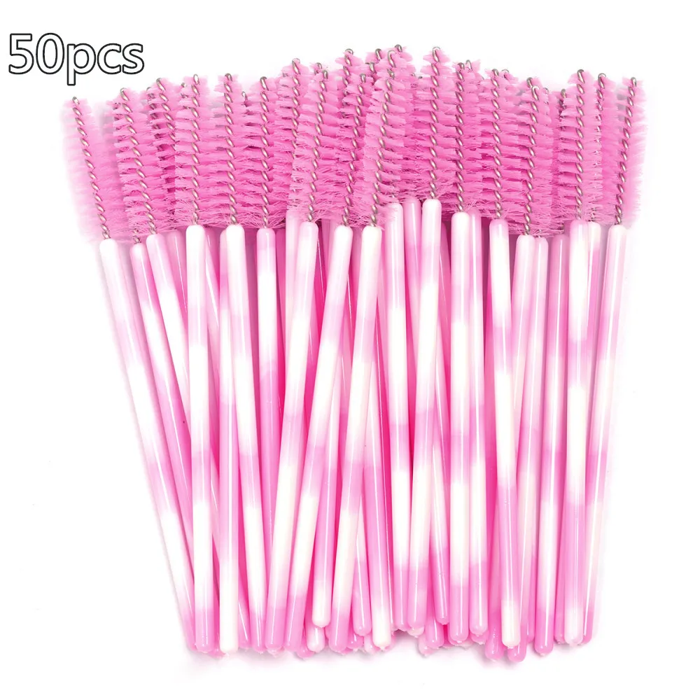 

50 pcs/20 pcs Disposable Silicone Gel Eyelash Brush Comb Mascara Wands Eye Lashes Extension Tool Professional Beauty Makeup Tool
