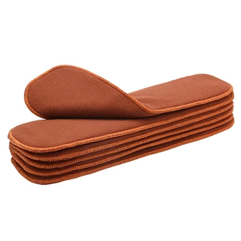 

Coffee Fiber Diaper Elastic Inserts for Baby Nappies Reusable Washable Cloth Diaper Insert 5Pcs/Pack