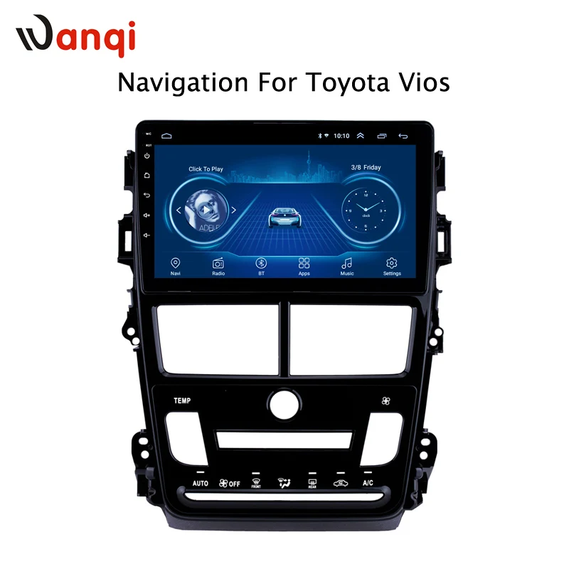 9 дюймовый автомобильный DVD плеер wanqi 8 1 с GPS навигацией мультимедийный для Toyota Vios