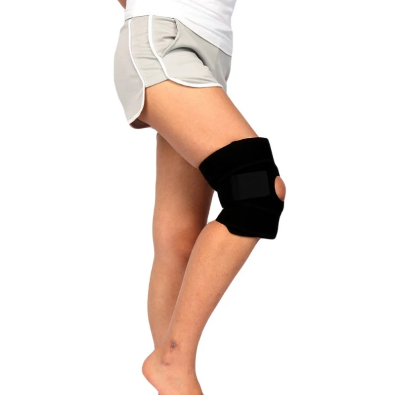 

Newest Adjustable Unisex Single Knee Pads Stabilizer Outdoor Sports Black Knee Patella Support Brace Sleeve Wrap Knee Protectors