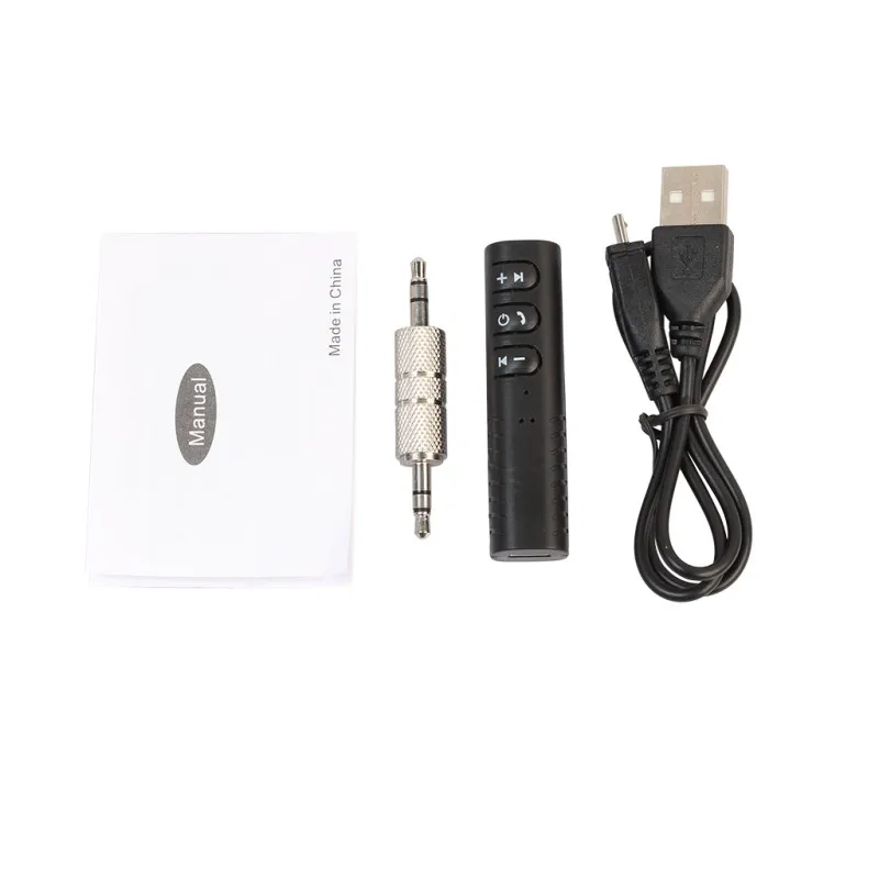 Black Audio Receiver Bluetooth4.1 Receiver 3.5mm Jack Music Adapter For Speaker
